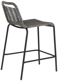 Glenville sötétszürke acélszerkezetű bárszék, magasság 62 cm - Kave Home