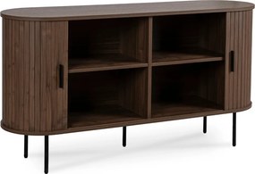 Komoda TRISH 140 cm Dwudrzwiowa Rozsuwana Orzech