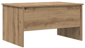 Dohányzóasztal kézműves tölgy 80 x 50,5 x 42,5 cm Faanyag