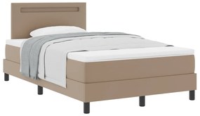 Ágykeret matraccal matracmal Cappuccino 120 x 200 cm Műbőr