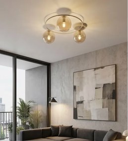Mennyezeti lámpa SOPRA 3xE14/10W/230V bézs/füstös bézs