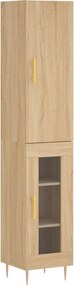 vidaXL sonoma tölgy szerelt fa magasszekrény 34,5x34x180 cm