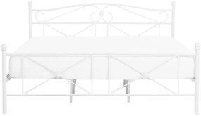 Franciaágy 140 cm RANDEZ (fém) (fehér). 1018569