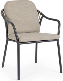 Világosbarna fém kerti szék Edvige – Bizzotto