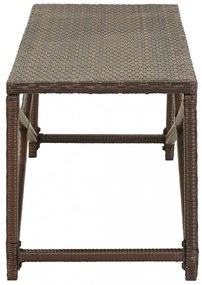 barna polyrattan kerti pad 120 cm