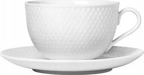 Lyngby Rhombe Csésze Aljjal 390 ml Fehér