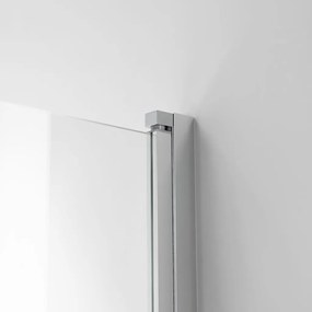 Stuxi Ravenna 100x140 összecsukható 2 szárnyú kádparaván 6 mm vastag vízlepergető biztonsági üveggel, krómozott elemekkel