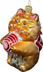 KollekcióArany cica labdával Kézi üveggömb