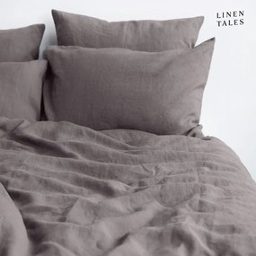 Sötétszürke kétszemélyes len ágyneműhuzat 200x200 cm – Linen Tales