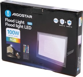 Aigostar - LED RGB Fényerőszabályozható reflektor LED/100W/230V IP65 + távirányító