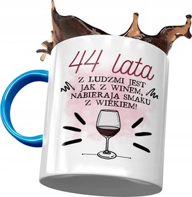 Kék Bögre Születésnapra 44 44-es 44-es, fényképes nyomattal