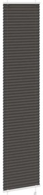 pliszírozott redőny fekete 50x200 cm szövetszélesség 49,4 cm