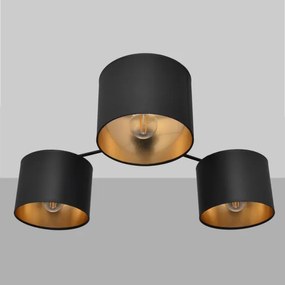 Felületre szerelhető csillár ALBA 3xE27/15W/230V fekete/arany