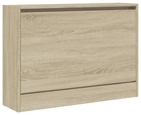 sonoma tölgy színű szerelt fa cipőszekrény 80 x 21 x 57 cm