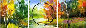 Kép - Tájfestés (órával) (90x30 cm)