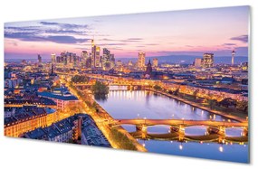 Akrilkép Berlin éjszakai panoráma 100x50 cm 4 fogas