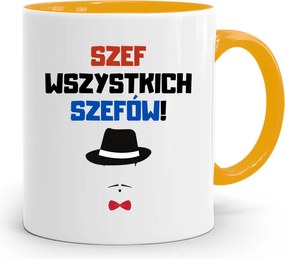 Sárga Bögre A Főnöknek Minden Főnöknek, fényképes nyomattal