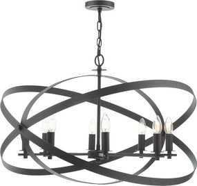 Dar Lighting vintage függeszték nitya matt fekete darnit0822