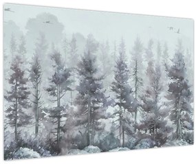 Kép - Fenyőerdő II., akvárium (90x60 cm)