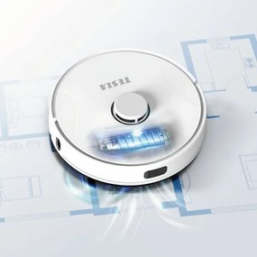 TESLA Electronics RoboStar - Intelligens robotporszívó 2in1 2600 mAh Wi-Fi fehér