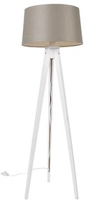 Modern állvány fehér vászon árnyalatú taupe 45 cm - Tripod Classic