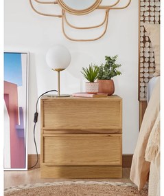 Aranyszínű asztali lámpa fém búrával (magasság 28 cm) Mahala – Kave Home
