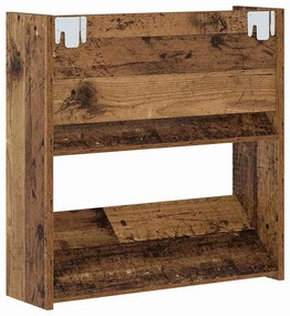 Cipőszekrény polcokkal 2 pcs Öreg fa 60 x 18 x 60 cm Faanyag