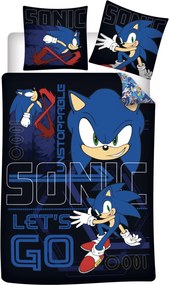 Sonic a sündisznó Unstoppable gyerek, ovis ágyneműhuzat 100×135cm, 40×60 cm