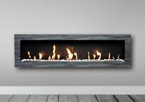 Easy XL Open Patina Szürke biokandalló (40 x 140 x 12 cm)