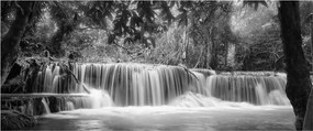 Kép - Fekete-fehér vízesés (120x50 cm)