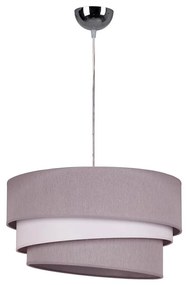 Duolla - Csillár zsinóron TRIO 1xE27/40W/230V átm. 45 cm szürke/fehér