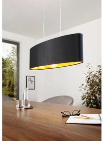 Eglo 55266 - Csillár zsinóron MASERLO 2xE27/60W/230V fekete