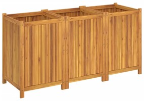 tömör akácfa kerti virágtartó béléssel 150 x 50 x 75 cm