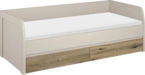 Ágy, 90x200, kasmír/evoke tölgy, KAROS 2S