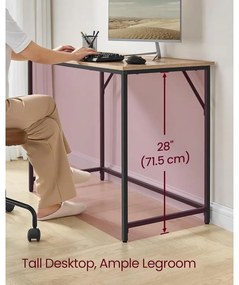 Íróasztal 100 × 50 × 76 cm karamell barna–fekete színben