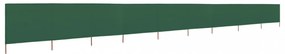 zöld 9 paneles szövet szélfogó 1200 x 120 cm