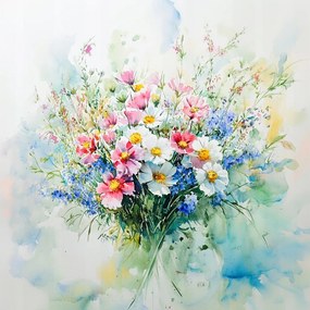 Vászonkép Canvas Mezei Virágok Csokor Kötés Természet 80x80