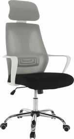 Irodai szék, szürke/fekete/fehér, TAXIS