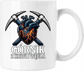 Bányász bögre Szív fehér 330ml