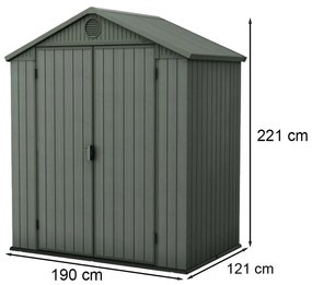 Darwin 6x4 műanyag kerti ház zöld