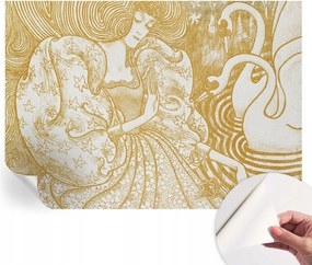 Öntapadós tapéta Divatos 3D fali ragasztóval Női elegancia 312x219 cm