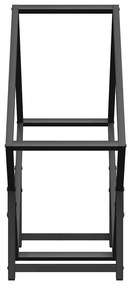 fekete hidegen hengerelt acél tűzifatároló 60x25x60 cm