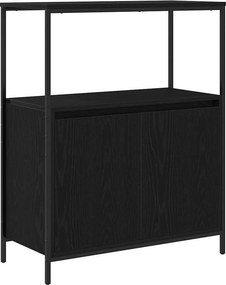 vidaXL fekete tölgy fürdőszobaszekrény polcokkal 76,5x35x95 cm