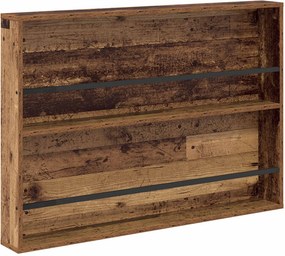 vidaXL Magazin állvány polcokkal Öreg fa 100 x 12 x 70 cm Faanyag