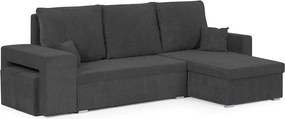 NEX Kinyitható sarokkanapé Sötétszürke