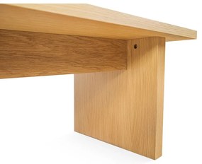 Natúr színű dohányzóasztal tölgyfa dekoros asztallappal 60x120 cm Stripe – Woodman