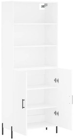 fehér szerelt fa magasszekrény 69,5 x 34 x 180 cm