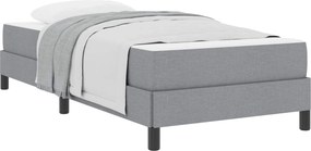 vidaXL Boxrugós ágy matracmal Világosszürke 80 x 200 cm szövet