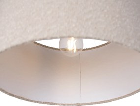 Fekete függőlámpa bézs színű teddy anyaggal 35cm 3-lámpás - Cava