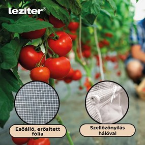 Fóliasátor 200x300x600 cm váz+fólia fehér